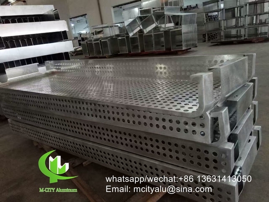 ar condicionado cobertura de alumínio revestimento de fachada de metal folha de dobra de espessura de 2,5 mm para decoração de fachada de parede de cortina
