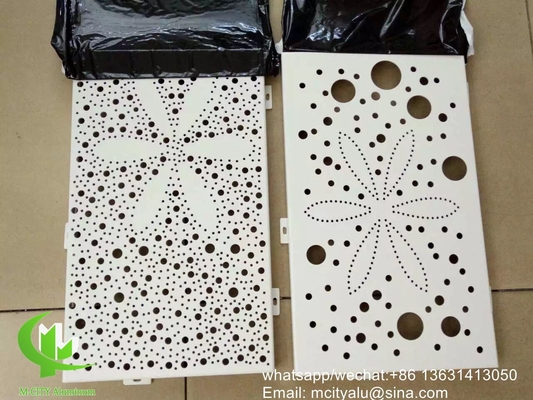tela laser CNC de estilo flor Perforado 2,5 mm painel de revestimento de alumínio metálico para parede de cortina