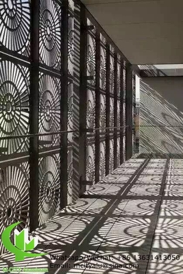Folha de painel de corte a laser de alumínio para parede com revestimento em pó