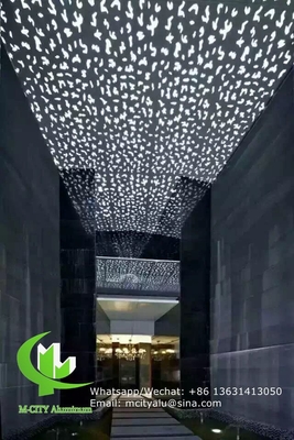 Painel de corte a laser de alumínio para decoração de parede com pintura pvdf de espessura de 2 mm
