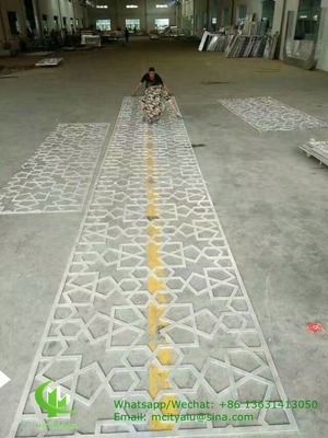 painel de revestimento de fachada de chapa de alumínio perfurado cortado a laser de espessura de 2,5 mm para decoração de fachada de parede de cortina