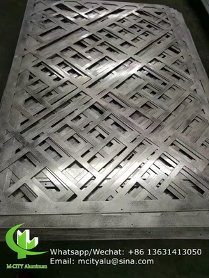 tela laser CNC de estilo flor Perforado 2,5 mm painel de revestimento de alumínio metálico para parede de cortina