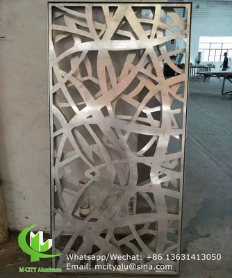 tela laser CNC de estilo flor Perforado 2,5 mm painel de revestimento de alumínio metálico para parede de cortina