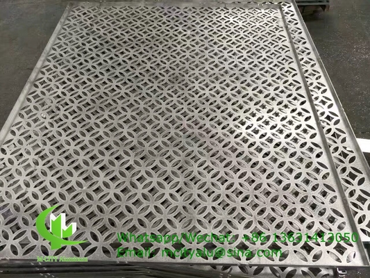 Painel de parede oco de alumínio para revestimento de fachada de parede de cortina painel de parede com tela perfurada de espessura 2 mm