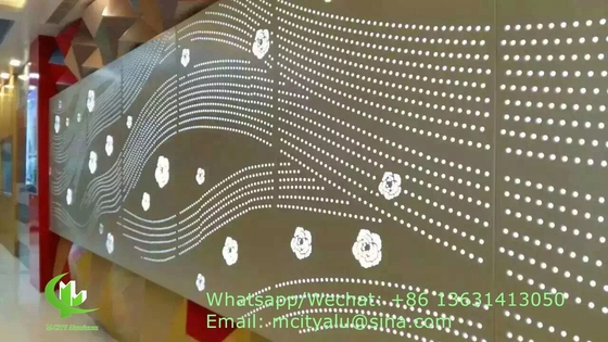 painel de revestimento de alumínio feito sob medida com buraco de perfuração para parede cortina de fachada