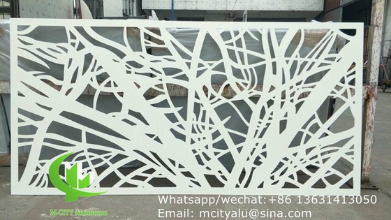 Exterior Painel perforado de alumínio para decoração de parede com folha de metal de 3 mm com máquina de corte a laser