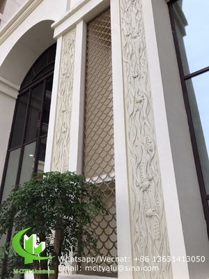 Ecrã de alumínio para parede cortina de fachada com pintura pvdf de espessura de 10 mm