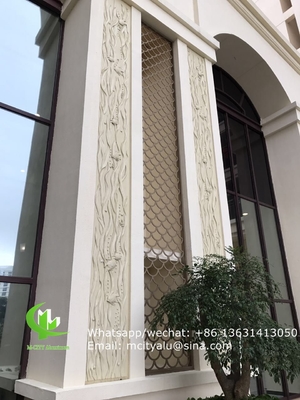 Ecrã de alumínio para parede cortina de fachada com pintura pvdf de espessura de 10 mm