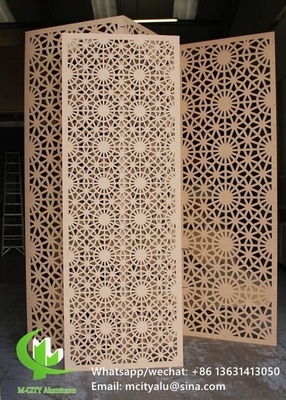 Folha de painel de alumínio cortada a laser para decoração de cercas painel de parede perfurado