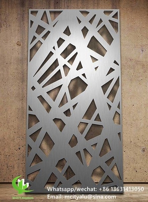 Exterior Painel perfurado de alumínio para decoração de parede com folha de metal de 3 mm com padrão de suporte redondo