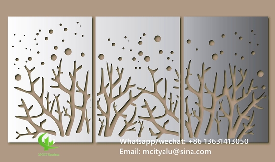 painel de fachada exterior feito sob medida Painel perforado de alumínio para painel de parede com folha de metal de 3 mm com padrão de suporte redondo