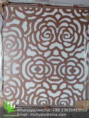 Painel de corte a laser de alumínio metálico com vários desenhos painel de corte a laser para janela de fachada de varanda