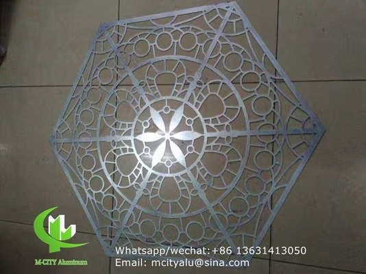 Folha de painel de alumínio cortada a laser para decoração de cercas painel de parede perfurado