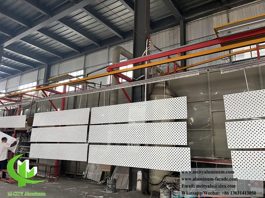 Painel de revestimento de metal branco revestido em pó fachadas de alumínio decoração de teto