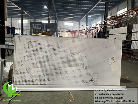 Painel de revestimento de metal branco revestido em pó fachadas de alumínio decoração de teto