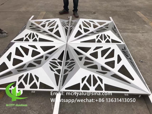 Painel de revestimento de alumínio 3D Painel de parede decorativo de fachada de alumínio para fachada com folha de metal de 2 mm 1m x 1m