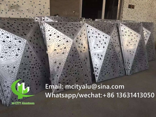 Painel de revestimento de alumínio 3D Painel de parede decorativo de fachada de alumínio para fachada com folha de metal de 2 mm 1m x 1m