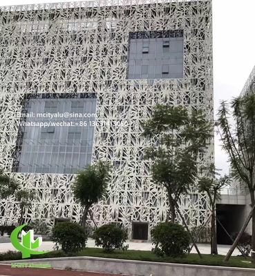 Folha perfurada de alumínio para revestimento de fachada de tela painel de parede com tela de corte a laser de espessura 2 mm