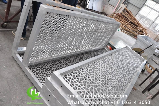 Painel de parede de alumínio para revestimento de fachada de parede de cortina, com tela perfurada de espessura de 2 mm