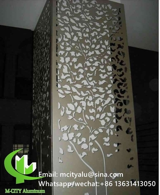 Painel de parede oco de alumínio para revestimento de fachada de parede de cortina painel de parede com tela perfurada de espessura 2 mm