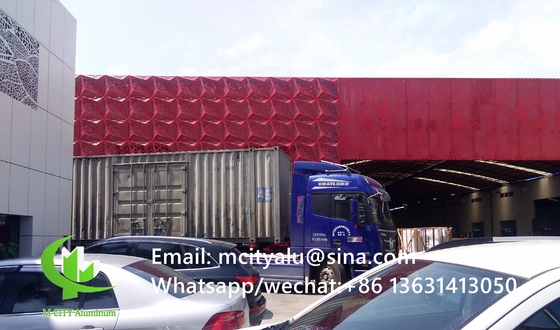 Painel perforado de alumínio revestimento de fachada de chapa de metal de espessura de 2,5 mm para decoração de fachada de parede de cortina