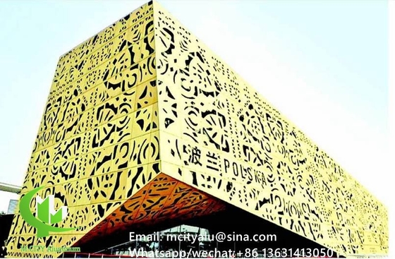 Painel de revestimento de alumínio de escultura de 2,5 mm de espessura para decoração de janelas