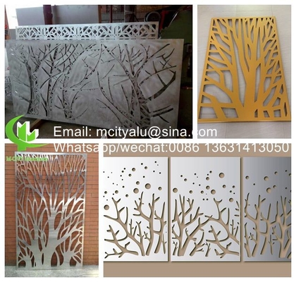 painel de barranco de metal Painel decorativo perforado de alumínio para parede de cortina