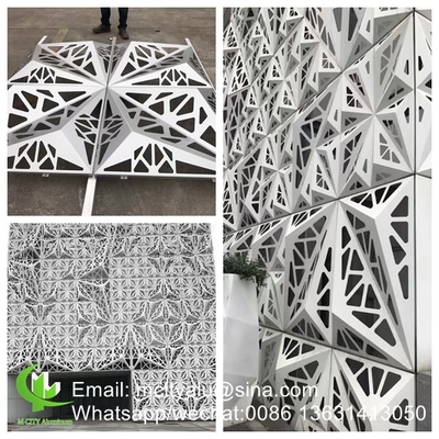Painel de revestimento perfurado de alumínio 3D para parede de cortina de fachada de revestimento de parede com design oco para uso externo