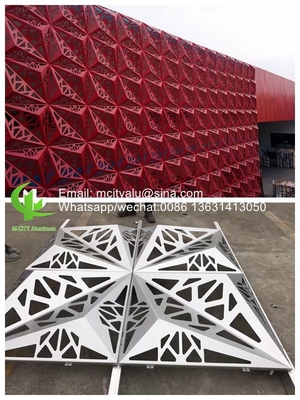 3D Painel de revestimento perfurado de alumínio para revestimento de parede de cortina