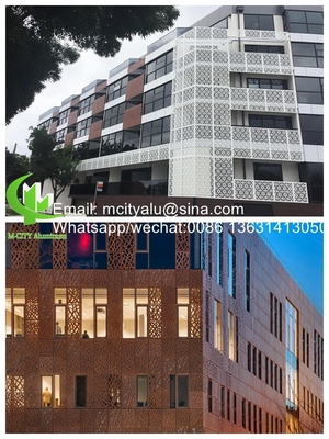 3D Painel de revestimento perfurado de alumínio para revestimento de parede de cortina