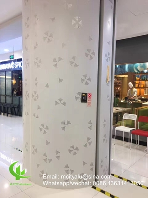 Painel decorativo perforado de alumínio para revestimento de fachada de parede de cortina, painel de parede com folha perforada de espessura 3 mm