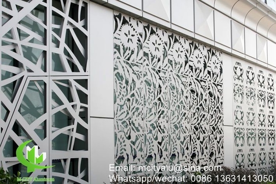 Painel decorativo perforado de alumínio para revestimento de fachada de parede de cortina, painel de parede com tela perforada de espessura 2 mm