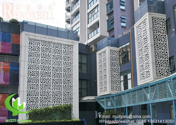 Painel decorativo perforado de alumínio para revestimento de fachada de parede de cortina, painel de parede com folha perforada de espessura 3 mm