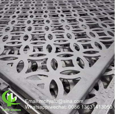 Metal Alumínio painel decorativo perfurado para parede cortina fachada revestimento painel de parede com espessura de 3 mm perfurado ela