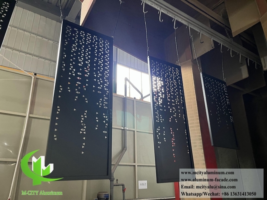 Arquitetura de Ecrã de Metal Folha de Alumínio Com Quadro Design oco Com Luz LED