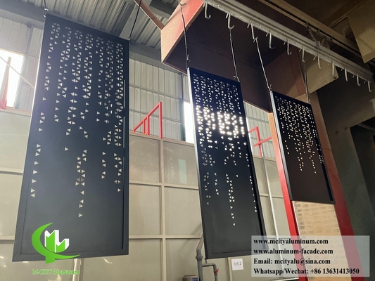Arquitetura de Ecrã de Metal Folha de Alumínio Com Quadro Design oco Com Luz LED
