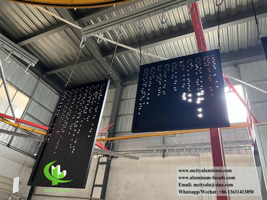 Arquitetura de Ecrã de Metal Folha de Alumínio Com Quadro Design oco Com Luz LED