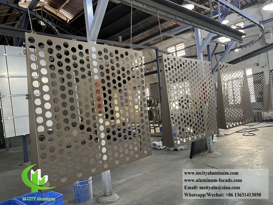 Painel de revestimento de alumínio com folha de metal de espessura de 3 mm com padrão perfurado