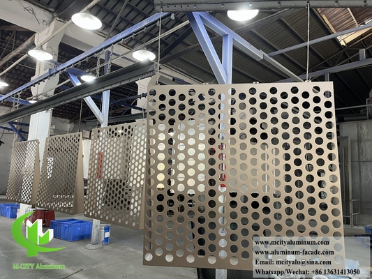 PVDF revestimento metálico painéis de alumínio de chapa perfurada para decoração de edifícios