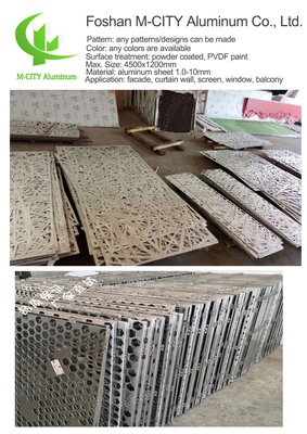 Painel decorativo perforado de alumínio para revestimento de fachada de parede de cortina, painel de parede com folha perforada de espessura 3 mm