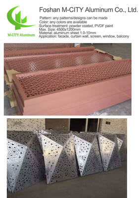 China Alumínio tela de privacidade CNC corte a laser painel decorativo fachada painel de parede painel revestimento