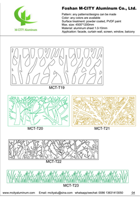 Painel decorativo perforado de alumínio para revestimento de fachada de parede de cortina, painel de parede com tela perforada de espessura 2 mm