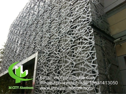 Painel de revestimento perfurado de alumínio 3D para parede de cortina de fachada de revestimento de parede com design oco para uso externo