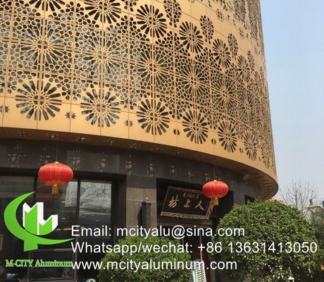 China fábrica super resistente revestido de pó de alumínio CNC corte a laser painel decorativo para fachada painel de parede painel revestimento