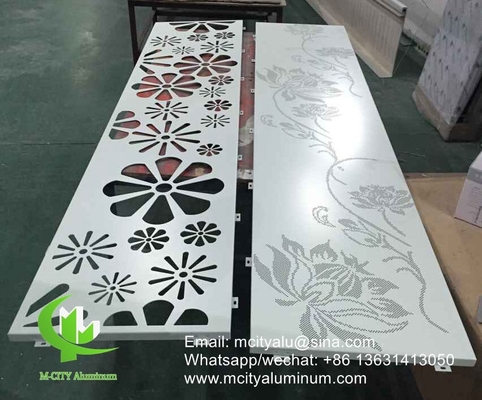 China fábrica super resistente revestido de pó de alumínio CNC corte a laser painel decorativo para fachada painel de parede painel revestimento