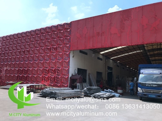 revestido em pó de alumínio perfurado para varanda com folha de metal de 3 mm revestida em pó