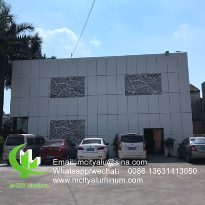 padrão floral Parede cortina de alumínio metálico revestimento de fachada perfurado para revestimento de fachada