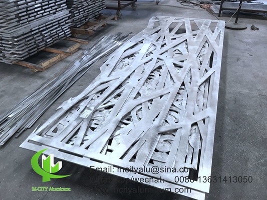 Folha de corte a laser revestida em pó de alumínio painel decorativo esculpido CNC para painel de parede de fachada painel de revestimento