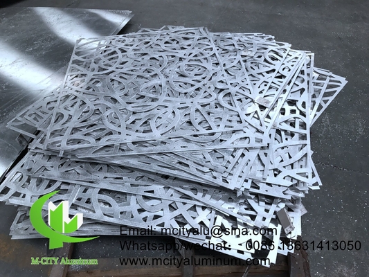 Folha cortada a laser revestida em pó Painel decorativo de corte a laser CNC de alumínio para painel de parede de fachada painel de revestimento