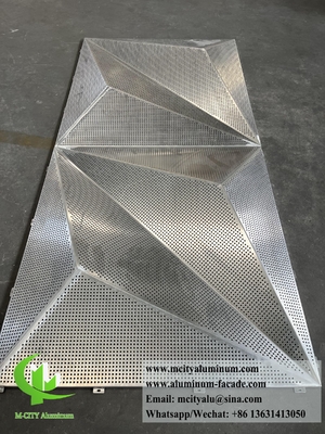 Sistema de perfuração de fachada de revestimento de alumínio em chapa de metal 3D para decoração exterior